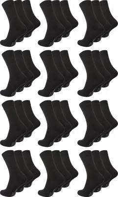 Produktbild von Paolo Renzo Business-Socken 36 Paar - Anzugssocken - Größe 39/42 - Schwarz