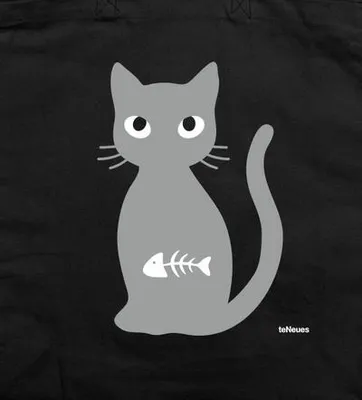 Immagine prodotto di Gatto con pesce, nero