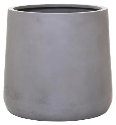 Produktbild von VIVANNO Blumentopf Fiberglas VEKRA Rund, Betongrau Beton-Design - 55x50 cm