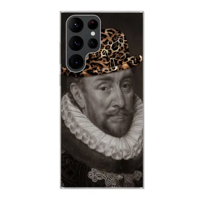 Produktbild von MuchoWow® Handyhülle Schutzhülle Hülle für Samsung Galaxy S22 Ultra Wilhelm von Oranien - Pantherdruck - Alte Meister Silikon Softcase Handy Hülle - Abbildung