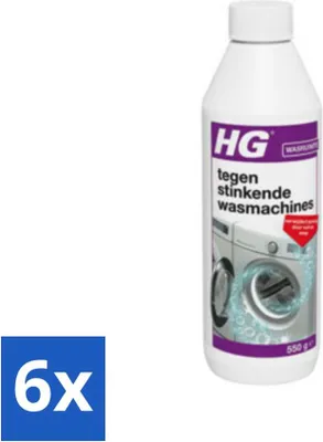 Produktbild von HG gegen stinkende Waschmaschinen 550 g - Vorteilspack - 6 Stücke