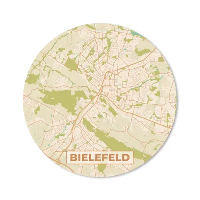 Produktbild von MuchoWow® Mauspad Mousepad Karte - Stadtplan - Vintage - Bielefeld - Karte 30x30 cm - Mousepads - Maus Mat - Pad - Mausunterlage - Tischunterlage - Schreibtischmatten