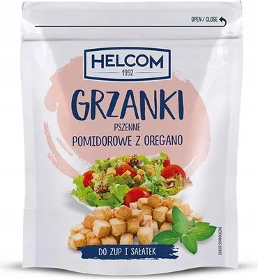 Obrázok produktu pre Helcom Pšeničné krutóny s paradajkami a oreganom 100 g