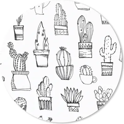 Produktbild von MuchoWow® Mauspad Mousepad Kaktus - Blumentopf - Muster 30x30 cm - Mousepads - Maus Mat - Pad - Mausunterlage - Tischunterlage - Schreibtischmatten
