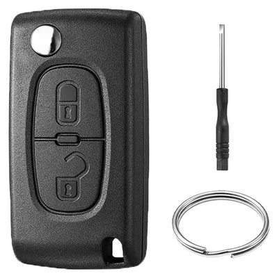 Image de Boîtier de clés à 2 boutons, modèle CE0523, pour clés plip (à télécommande) de remplacement pour Peugeot et Citroën