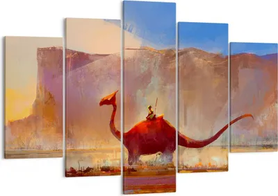 Produktbild von Bild auf Leinwand - Leinwandbild - Fantasie Märchen - 150x100cm - Wand Bild - Wanddeko - Leinwanddruck - Bilder - Kunstdruck - Wanddekoration - Leinwand bilder - Wandkunst - EA150x100-3932