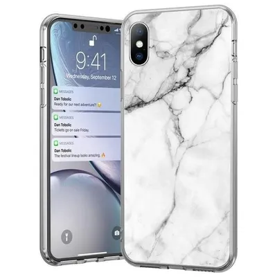 Zdjęcie produktu dla Wozinsky Marble silikonowe etui dla Samsung Galaxy A40 - Biały KP10108