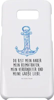 Produktbild von Mr. & Mrs. Panda Samsung Galaxy S8 plus Handyhülle  Anker Blau - Weiß - Geschenk, Handy, Cover, Gute Laune, Hülle, Case