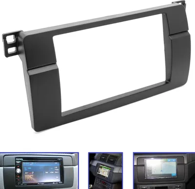 Produktbild von Auto Radio Blende Einbau Rahmen doppel 2 DIN passend für BMW 3er ( E46 ) KFZ PKW