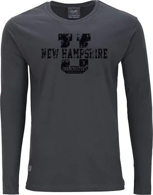 Produktbild von Übergrößen Longshirt New Hampshire schwarz AHORN SPORTSWEAR Iron Grey 8XL