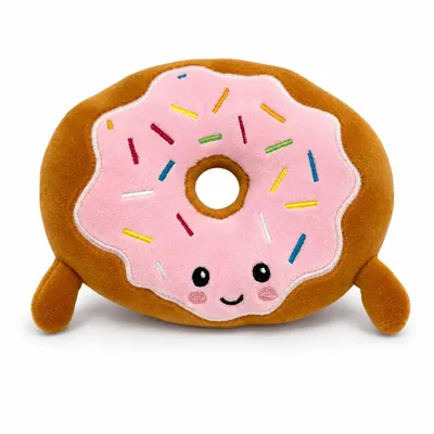 Produktbild von Donut Kuscheltier mit Streuseln 16 cm Lebensmittel Plüschtier Stofftier Weiches Kawaii Essen Geschenk für Kinder