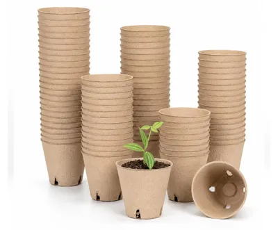Zdjęcie produktu dla Doniczka do siewu - Biodegradowalna - 8 cm - 120 szt. - Brązowy