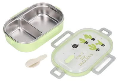 Produktbild von Edelstahl-Lunchbox mit thermischer Isolierung und Fächern