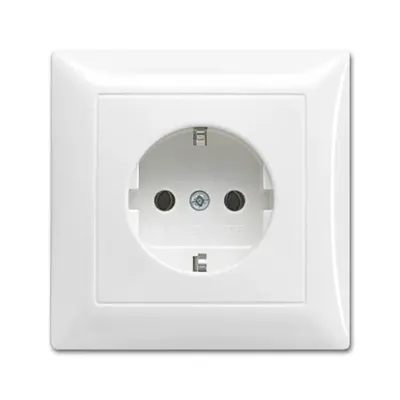 Image de Prise encastrée SCHUKO BUSCH-JAEGER blanc alpin