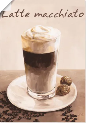 Produktbild von ARTland Poster Latte Macchiato Größe: 45x60 cm