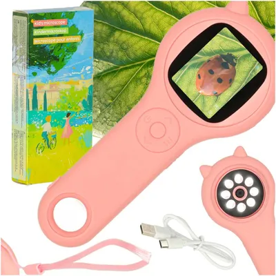 Obrázok produktu pre USB digitálny mikroskop 500x 2 Mpx s fotoaparátom a LED podsvietením – pre deti