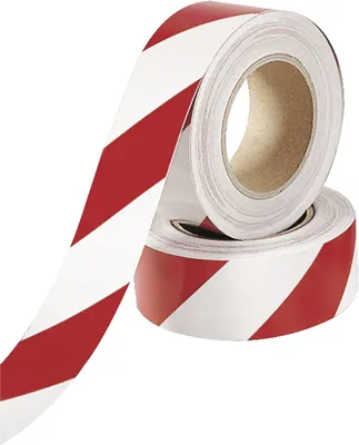 Produktbild von Dreifke® Warnmarkierung rechtsweisend, Folie, reflektierend, Rot-Weiß, 50 mm ...