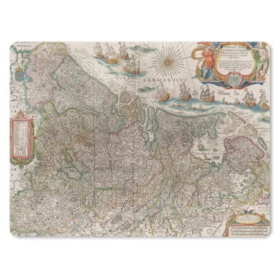 Produktbild von MuchoWow® Mauspad Mousepad Karte der Niederlande 40x30 cm - Mousepads - Maus Mat - Pad - Mausunterlage - Anti Rutsch