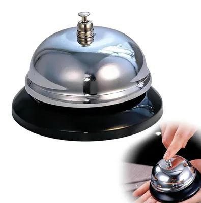 Tafelbel aus Edelstahl, 8,3 cm, für Restaurant & Service