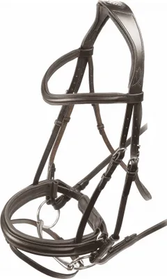 Obrázek produktu pro Velociti - Drezurní uzdečka, kožená ER944 (XFull) (hnědá)