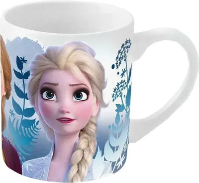 Produktbild von Disney Eiskönigin Porzellanbecher 235 ml – Kinder Tasse – Elsa & Anna – Geschenkidee