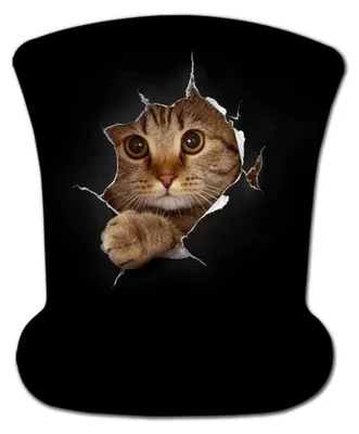 Produktbild von Mauspad mit Handauflage Gel Ergonomisch Katze MM-174 Rutschfest Glatte Stoffoberfläche
