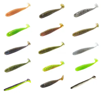 Produktbild von Noike Wobble Shad 4' 10,2cm - 6 Gummifische, Noike Farbe:Purple/Chartreuse