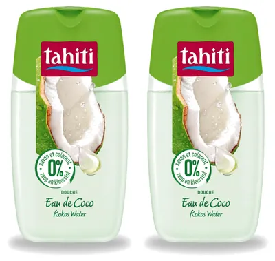 Produktbild von 2 x Tahiti Douchegel Kokoswasser - 0% Farbstoffe - 250 ml - Vorteilspackung - 2 Stücke