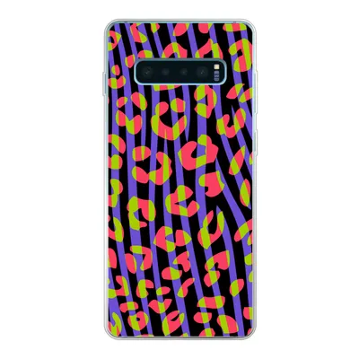 Produktbild von MuchoWow® Handyhülle Schutzhülle Hülle für Samsung Galaxy S10 Lite Pantherdruck - Zebra - Neon Silikon Softcase Handy Hülle - Schutz