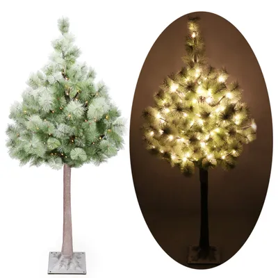 Immagine prodotto di Albero di Natale artificiale LED Pino - 150 cm, 128 LED, IP44, bianco caldo