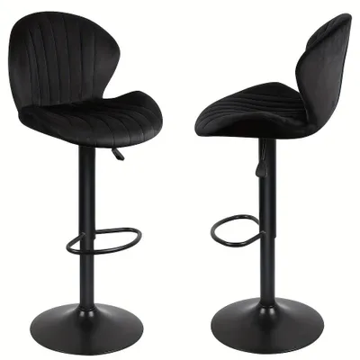 Image de Tabouret de bar - Tabouret - Tabouret de bistrot - Tabouret de cuisine - Ensemble de 2 tabourets de bar - Revêtement