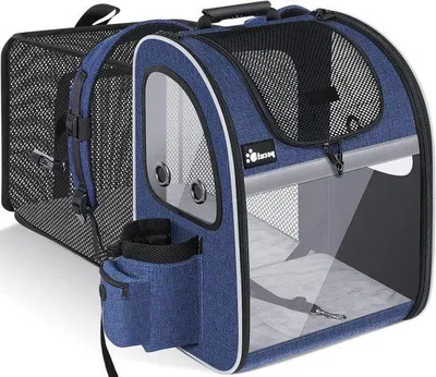 Image de Sacs de transport pour chiens respirants avec harnais de sécurité pour le camping