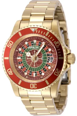Obrázek produktu pro Invicta Pro Diver 50520 Pánské Hodinky - Quartz Hnutí - Nerezová Ocel se Červeným Ciferníkem - 40 mm