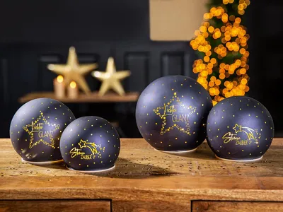 Produktbild von Gilde Glas LED-Kugel "Sternenzauber" VE 6 so 50899