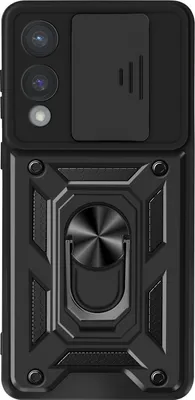 Image de Mayaxess, coque Samsung S25 Edge anneau de protection pour appareil photo, noir