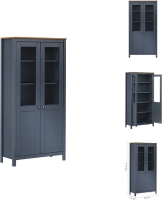 Produktbild von vidaXL Highboard Hill Grau 85x37x170,5 cm Massivholz Kiefer -  Sideboards