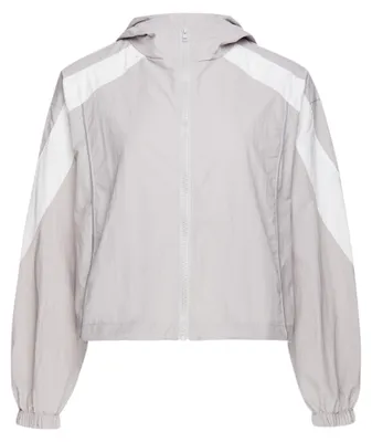 Produktbild von Damen Jacke grau Größe M mit Reißverschluss, Kapuze und Stehkragen
