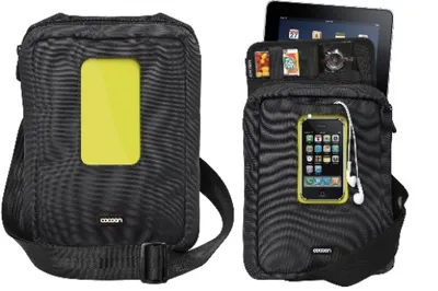 Image de Cocoon Grid-It Messenger Sling pour iPad & tablettes jusqu'à 10', Noir