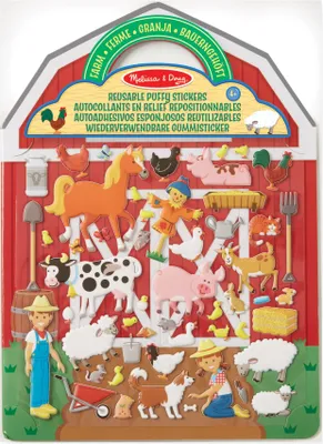 Produktbild von Melissa & Doug - Stickeralbum Bauernhof, Mit 52 wiederverwendbaren 3-D-Stickern und 3 Motivseiten, Für Kinder ab 4 Jahren