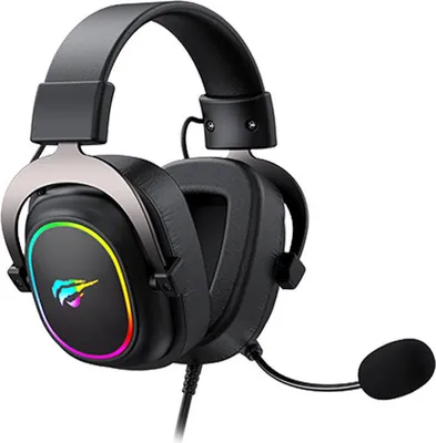 Zdjęcie produktu dla Havit H2002P Słuchawki gamingowe RGB z mikrofonem, słuchawki gamingowe Stereo + USB Czarne