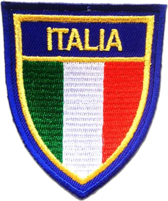 Produktbild von Italia Flagge Fahne Italien - Aufnäher, Bügelbild, Aufbügler, Applikationen, Patches, Flicken, Zum Aufbügeln, Größe: 6.0 x 7.4 cm