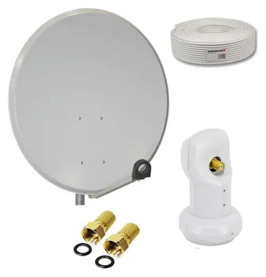 Produktbild von PremiumX Camping Sat Anlage 60cm Satellitenschüssel Single LNB Kabel F-Stecker