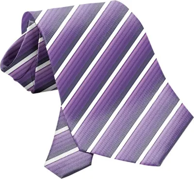 Produktbild von Krawatte, Binder, Farbe lila gestreift, 100% Polyester, 210g/m²