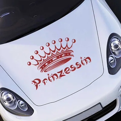 Produktbild von Aufkleber - Autoaufkleber "Prinzessin" 70cm x 42cm dunkelrot - Tuning Carystyling Heckscheibe Auto