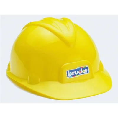 Image de Bruder Casque de jeu de chantier Casque pour enfants Casque de chantier en plastique jaune