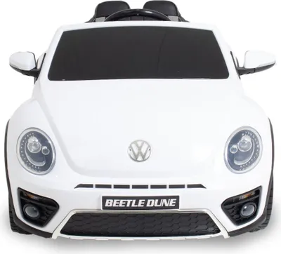 Produktbild von Volkswagen Beetle XL Kinder Elektroauto 12V (1–6 Jahre) – Offiziell Lizenziert, mit Fernbedienung, EVA-Reifen & Ledersitz – Kinder Elektrofahrzeug – Weiß
