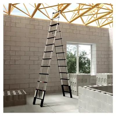 Produktbild von Klappbare Multifunktionsleiter 3,8 m mit Soft-Closing-System und einer maximalen Belastung von 150 kg, nach EN 131.6, vielseitige Teleskopleiter für sichere Anwendungen