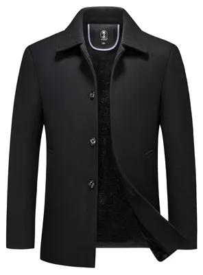 Imagen del producto de Abrigo largo de invierno - Negro - Cálido y cómodo