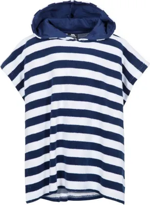 Produktbild von Trespass Kinder Frotté-Poncho Oarfish mit Kapuze TP4163 (Einheitsgröße) (Navy gestreift)