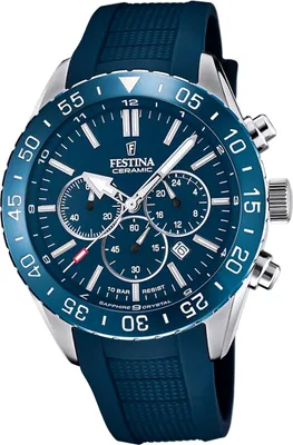 Produktbild von Festina Silikon Elegant Herren Uhr F20515/1 Armband-Uhr blau Keramik D2UF20515/1